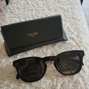 Celine Style Black Sunglasses with Case